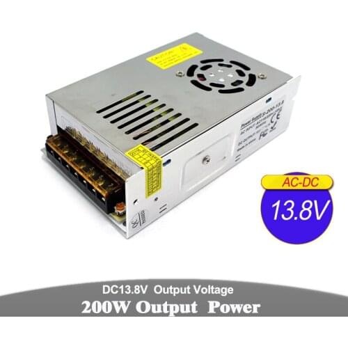 Variable 13.8V 200W Power Supply LED Driver Transformers 220V 110V AC DC13.8V Powers Source for CCTV camera Stpper CNC Lamp