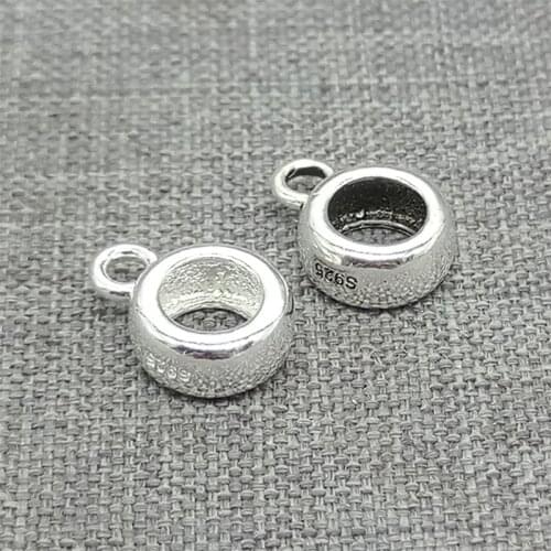 10pcs of 925 Sterling Silver Bail Beads Spacers 5mm Hole for Bracelet