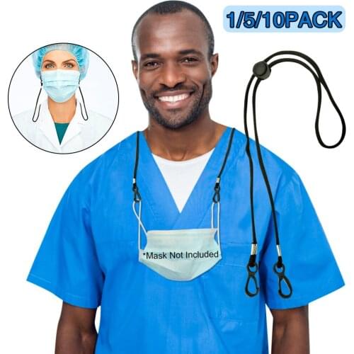 10PC Adjustable Face Mask Lanyard Handy&Convenient Safety Mask Rest&Ear Holder Rope Portable Mouth Mask Hang on Neck Rope Hooks