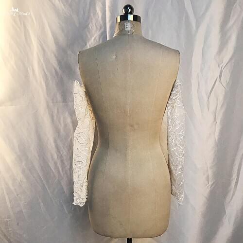 RSG26 Real Custom Made Off Shoulder Style Detachable Lace Sleeves For Bride Lace Gloves