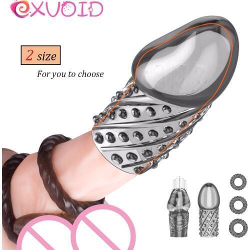 EXVOID Penis Sleeve Adult Products Foreskin Ring Sex Toys for Men Gay Erection Glans Delay Ejaculation Trainer Sex Shop