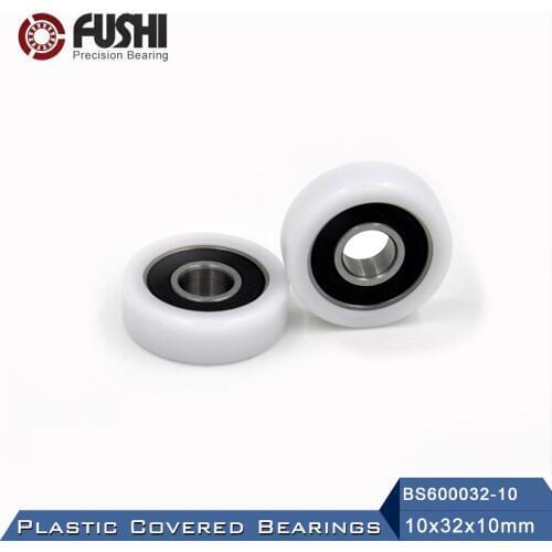 6000 2RS Ball Bearing Covered With POM Plastic 10*32*10 mm ( 2 PCS ) Plastic Pulley Bearings 6000 RS