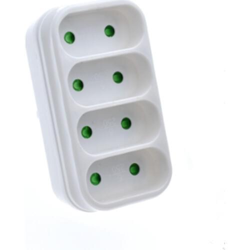 European Type Conversion Plug 1 TO 4 Way EU Standard Power Adapter Socket 16A Travel Plugs