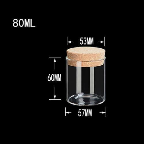 90ml Glass Saffron Jars with Corks Food Grade Widemouth Container Jars Saffron Transparent Clear Empty Bottles 57x60mm 6pcs/lot