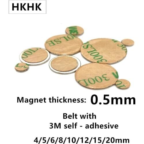 Thin magnet 0.5 mm magnet 4 5 6 8 10 mm 5x0.5 6x0.5 8x0.5 10x0.5 tiny magnets Belt with 3M self - adhesive Magnetic standard