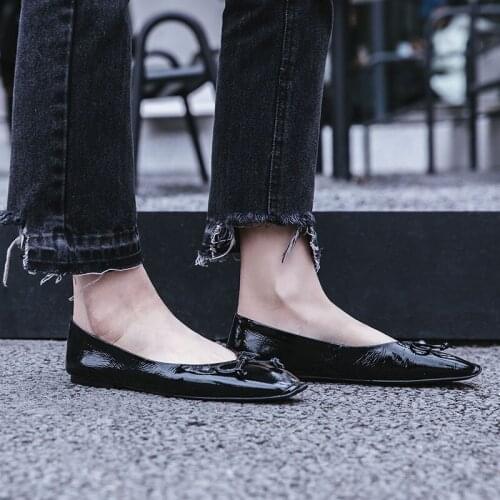 Womens Shoes Genuine Leather Heels Pumps Spring New Shoes Woman Ladies Square Toe Ladies Shoes