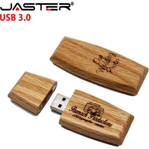 JASTER USB 2.0 cutomer LOGO wooden block USB flash drive pendrive 4GB 8GB 16GB 32GB 64GB memory stick usb creative gift
