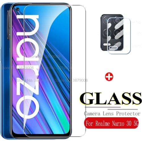 Realmi narzo30 protective glass for realme narzo 30 5G 6.5" camera lens protection film safty screen protectors glas sklo film