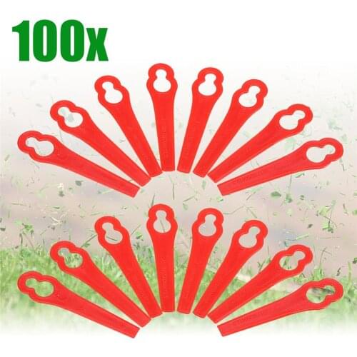 100pcs Plastic Blades For Lawn Mowers L83 Cutter Replace For Trimmer Grass Strimmer