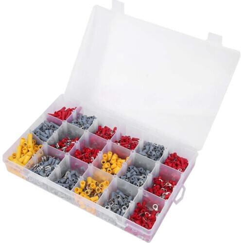 1200Pcs Electrical Wire Terminal Crimp Connector Combination Flame Retardant Wiring Connector