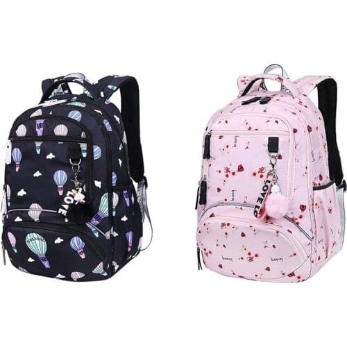 2X Large School Bag Cute Student School Backpack Printed Waterproof Backpack Primary School Book Bags For Teenage Girls Kids Che