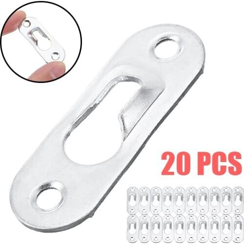 20Pcs Photo Picture Hanger Metal Frame Keyhole Hanger Fasteners Furnniture Cabinet Accessories 45mm*16mm