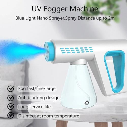 300ML Portable Electric Sanitizer Sprayer Blue Light Rechargeable Nano Steam Water Spray Gun Atomizador Disinfection Machine