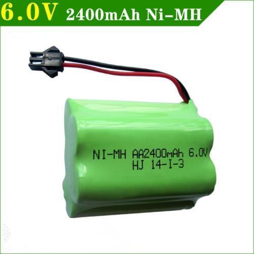 6v battery 2400mah ni-mh bateria 6v nimh battery pack 6v size AA rechargeable ni mh for lighting rc car toy electric tools