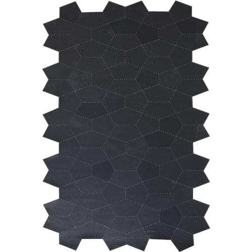 American Style Stitching Cowhide Carpet Rectangular Big Size Black Fur Rug for Living Room Coffee Table Bedroom Bed Floor Mat