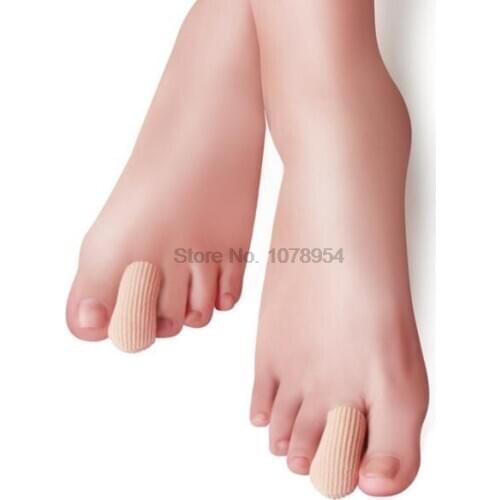 By dhl 1000pcs Silicone Gel Cap Finger Toe Blister Calluses Separator Protector Cover Sleeves Tube Feet Relief Health hot