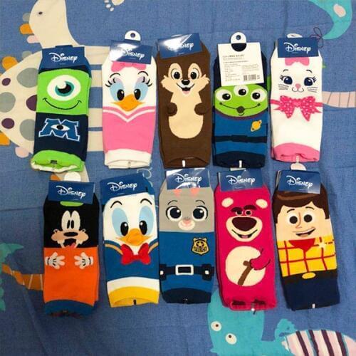 Disney Cartoon Girl Socks Toy Story Print Ms. Cute Cartoon Tube Cotton Socks Woody/Goofy/Judy Rabbit Socks