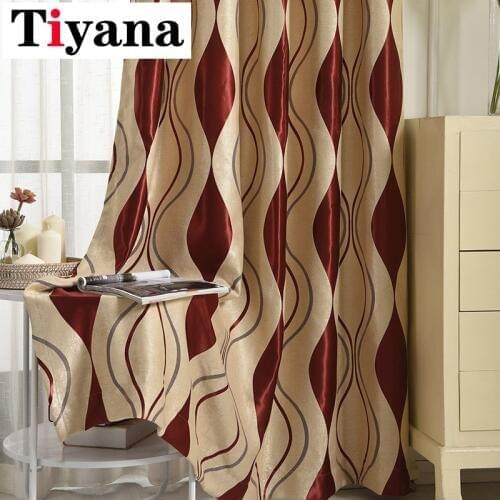 Quality Elegant Europe Striped Geometric Curtain For Door Living Room Bedroom Kitchen Window Curtain Drape Panel P390X