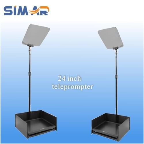24 Inch Self-Reversing Monitor Wireless Controller Speech Studio Presidential Teleprompter for Conference Speaker on Podium