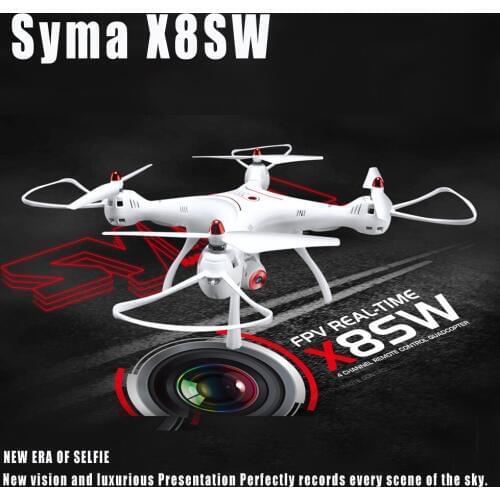 Original Syma X8SW Wifi FPV Quadcopter RC Drone With 720P HD Camera 2.4G 4CH 6-Axis Barometer Set Height RTF