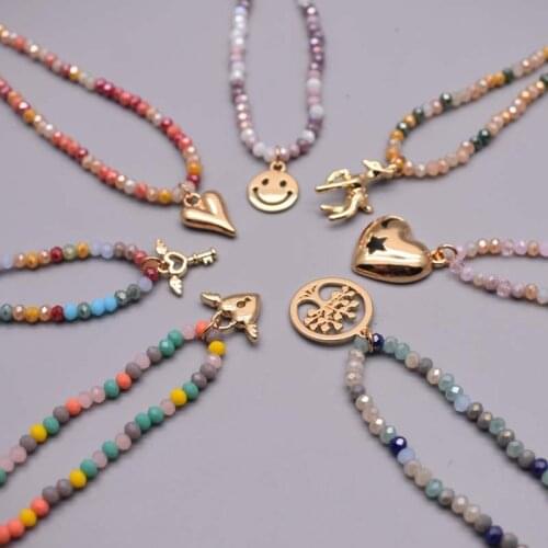 6/8mm Boho Polymer Clay Choker Necklace Soft Pottery Colorful Choker Necklace For Women Handmade Femme Jewelry Gifts