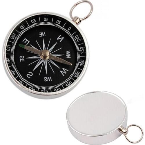 Mini Pocket Compass Hiking Lightweight Aluminum Wild Survival Professional Compass Outdoor Sports Navigation Tools Accessories