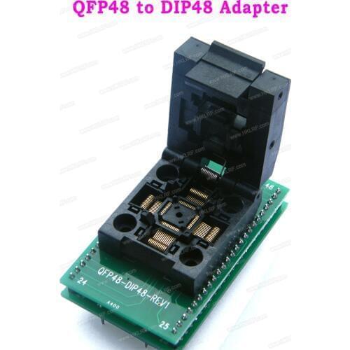 QFP48 to DIP48 IC Test Adapter Socket 0.5mm Picth /TQFP48 LQFP48 tO DIP48 Programming Adapter