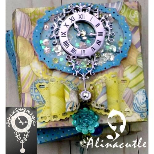 Die Cut Metal Cutting Die Punch Vintage Retro Clock Alinacraft Scrapbook Album Papercraft Handmade Card Stencil Art Cutter