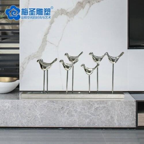 Modern creative hotel club living room sculpture porch decoration lucky metal model room decoration soft decoration artwork