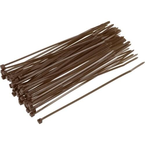 Uxcell 120pcs Cable Zip Ties 6 Inch x 0.1 Inch Self-Locking Nylon Tie Wraps Brown