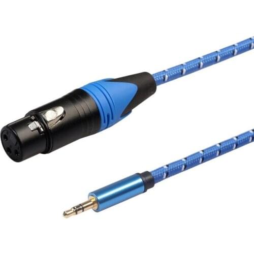 XLR 3 Pin Female To 1/8 3.5mm Stereo Jack Mic Audio Cord Cable 3M XLR3F To 3.5 Mm TRS Microphone Connector