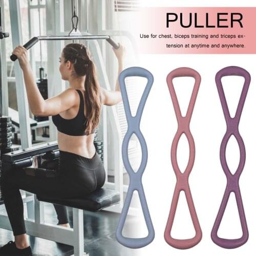 Yoga Resistance TPR Bands 8 Type Fitness Elastic Stretch Band Rope Pilates Yoga Gym Tension Rope Fitness Equipment