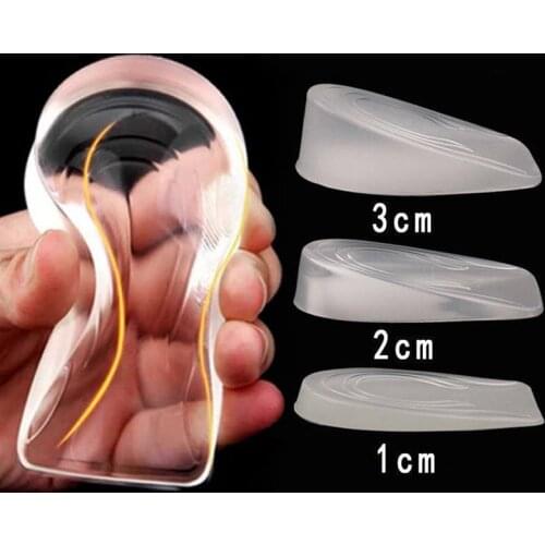 1 Pair Silicone Gel Insoles Heel Plantar Fasciitis Heel Cushion Pain Absorption Heel Pads Relief Shock for Callus Corns Bone