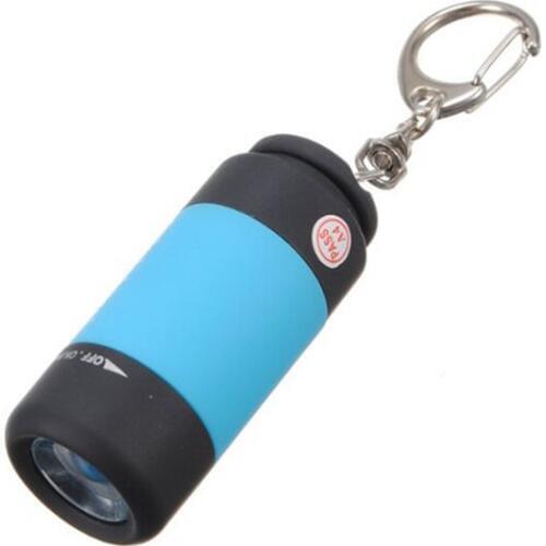 1 pcs USB Mini Torch Flashlight LED Portable Rechargeable with door key chain