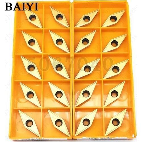 10PCS VCMT160404 UE6020 External Turning Tools Carbide inserts metal cutter lathe tool VCMT160404 CNC turning blade Cutting tool