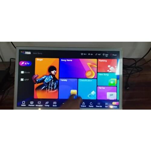 21.5 inch 2T3T4TB black gold white touch screen display KTV player Android system karaoke singing machine