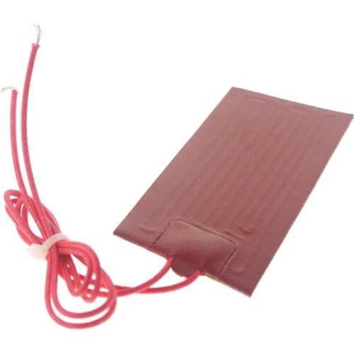 220V AC 100x100mm 30W Rectangle Flexible Waterproof Silicon Heater Pad For Oil Tank