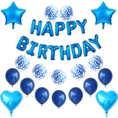 32pcs Red Latex Balloon Heart Helium Foil Balloons Happy Birthday Air Ball for Children Baby Shower Party Decorations Favors Kit