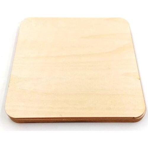 50pcs 100mm Unfinished Wooden Square Blank Slices Wooden Cutouts Wood Pieces for Crafts,Painting,Writing,DIY Arts Project,Decor