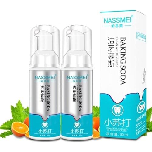 60ml Toothpaste Tooth Whitening Cleaning Mousse Remove Plaque Stains Oral Odor Fresh Breath Bright Teeth Dental Care Tool