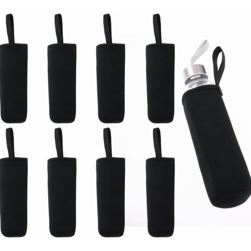 8pc Sport Water Bottle Cover Neoprene Insulator Sleeve Bag Case Pouch For 550ML Portable Vacuum Cup Set Sport Camping Accessorie
