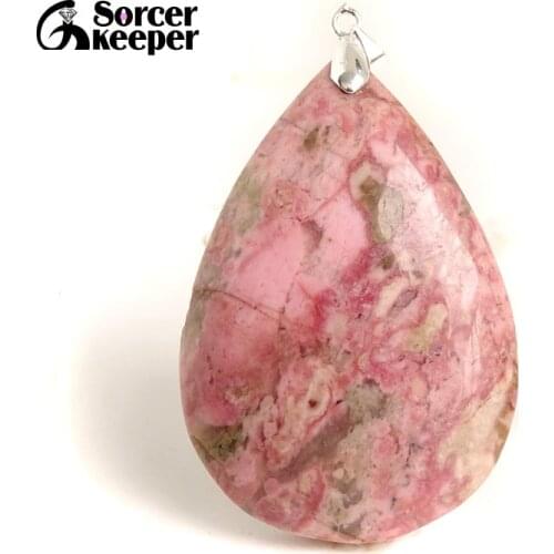 AAA+ Real Female Natural Crystal Bijoux Choker Necklaces Pendants Hand Made Pink Rhodonite Stone Beads For Jewelry Making BE265