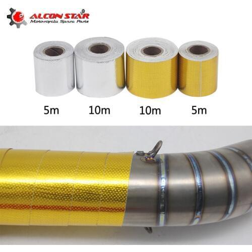 Alconstar- 5M/10M Fiberglass Belt Automobile Motorcycle Refit Thermal Insulation Band Exhaust Heat Wrap Roll Heat Shield