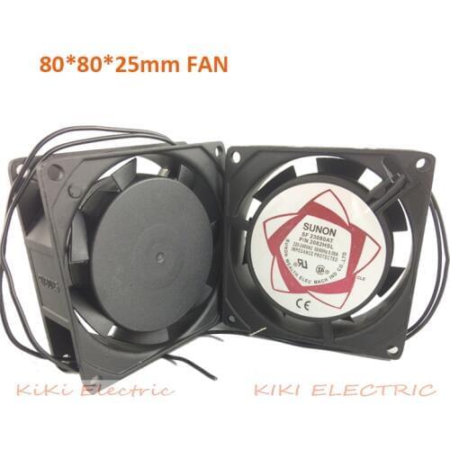 Long Life Ball Bearing type Aluminum AC 220V Axial Blower Fan 8cm(3") Cooling Fans 2pcs/lot use for electric cabinet