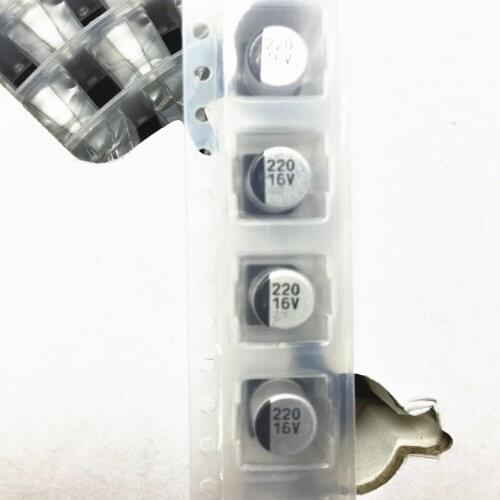 Free Shipping 200PCS 16v 220uF SMD Aluminum Electrolytic Capacitor 220uf 16v 6.3x7.7mm
