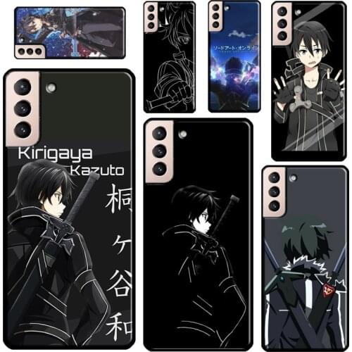 SAO Sword Art Online Kirito Anime Case For Samsung Galaxy S21 Ultra S20 FE S8 S9 S10 Plus Note 10 Note 20 Ultra Back Cover