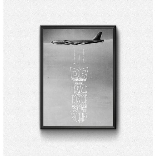 Dr. Strangelove or - How I Learned to Stop Worrying and Love the Bomb Poster Stanley Kubrick Film Retro Cinema Print Art Gift