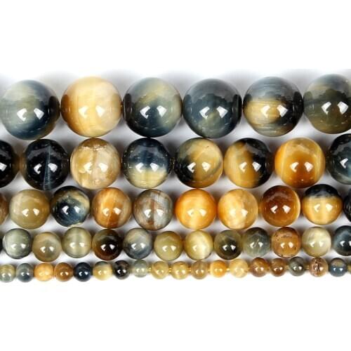 Dream Gold Tiger Eye Bead Natural Stone Charm Round Loose Beads For Jewelry Making DIY Necklace Bracelets Earring 4/6/8/10/12MM