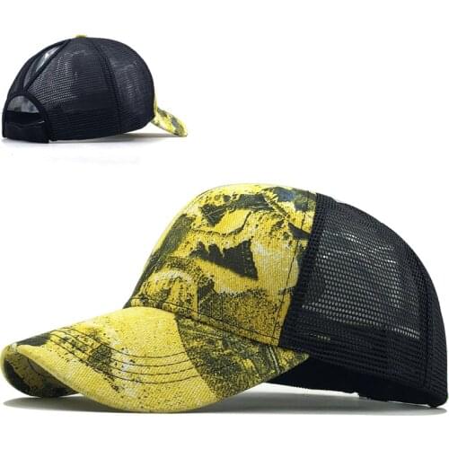 Cap Ponytail Baseball Women Messy Bun Baseball Hat Snapback Camouflage Mesh Cap Spring and Summer fishing Camo Outdoor Hat