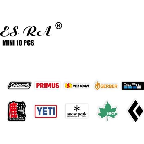 Small Stickers Logo Mini Mobile Pegatinas Brand Outdoor Camping Decals 10Pcs/Set for Helmet Bottle Notebook Waterproof Decals